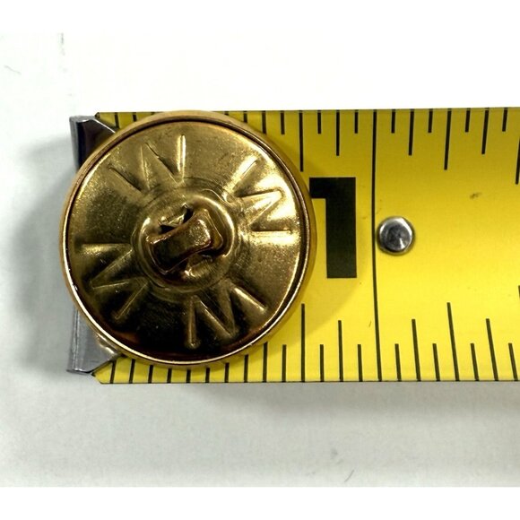 Hart Schaffner Marx Gold Tone Replacement Buttons 8 Laurel Wreath Waterbury USA - Picture 7 of 8